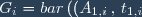 G_i = bar\left((A_{1,i} \, , \, t_{1,i}) \, , \, \cdots \, , \, (A_{k_i,i},t_{k_i,i})\right) \hspace{20pt} \text{ et } \hspace{20pt} u_i = t_{1,i} + \cdots + t_{k_i,i}